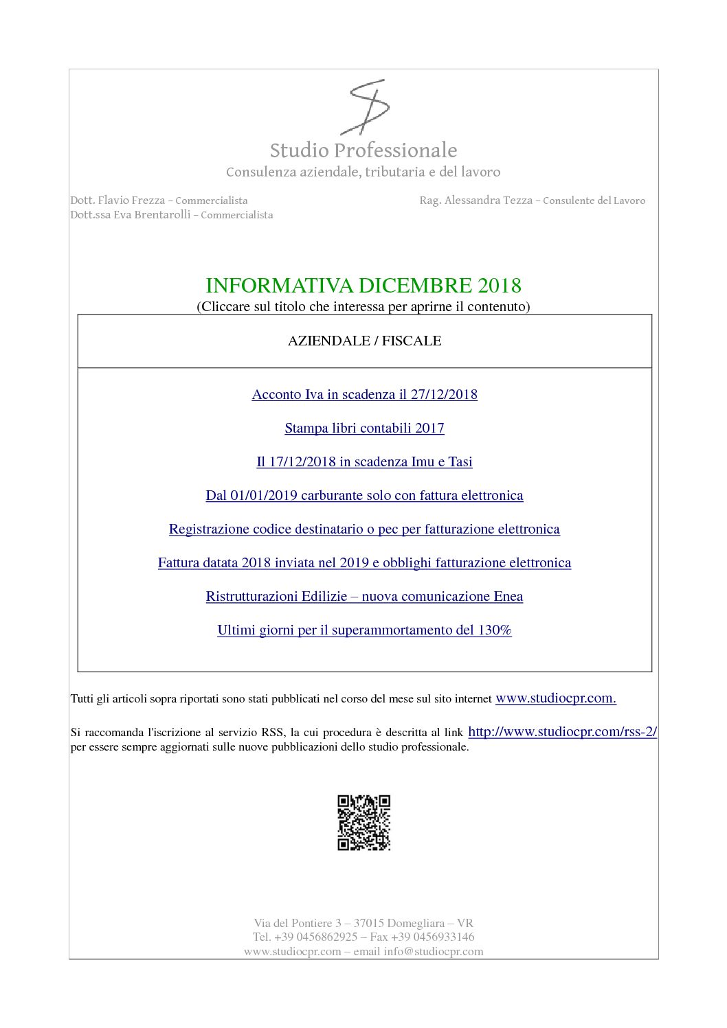 informativa dicembre 2018