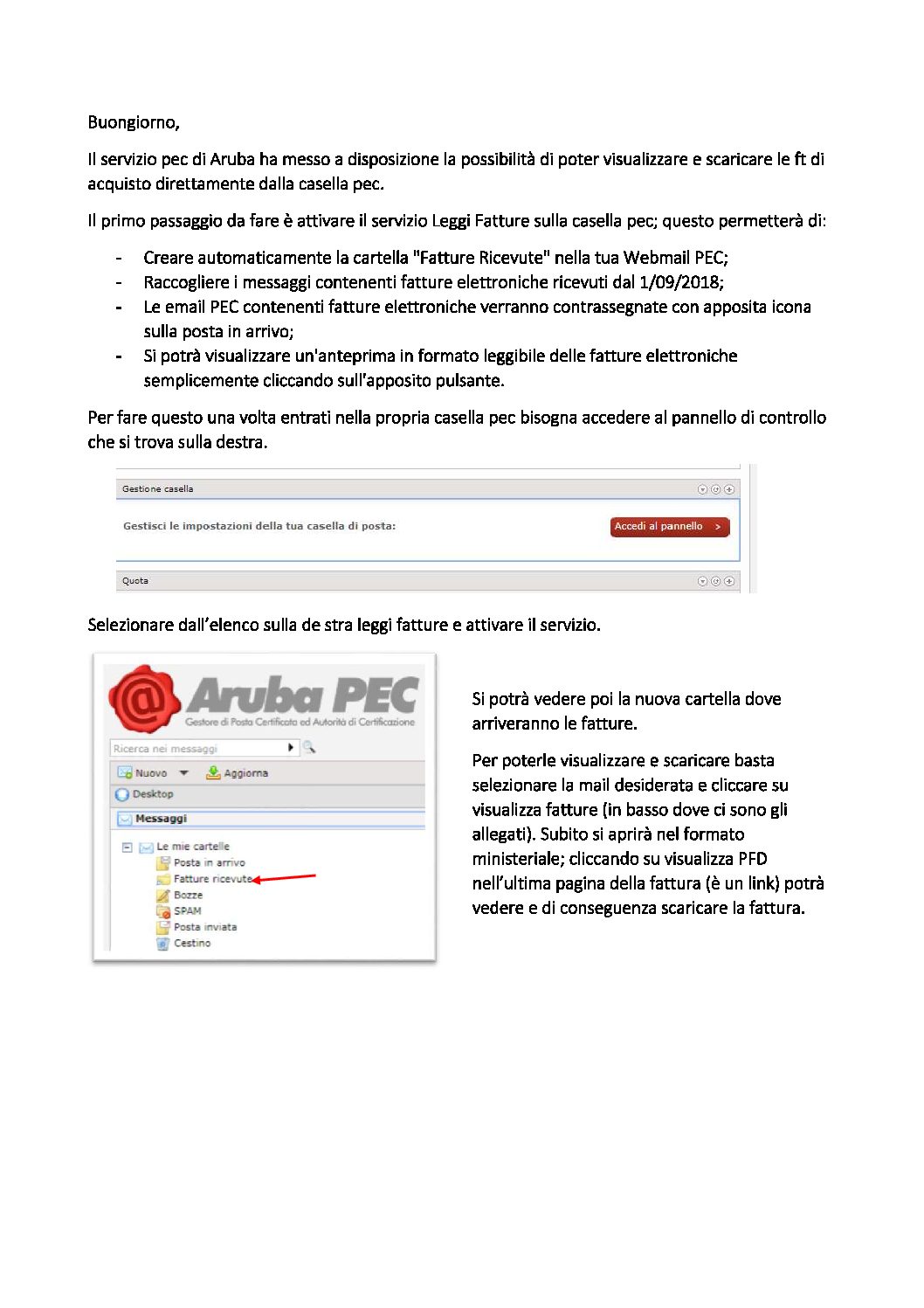 LETTURA PEC CON aruba