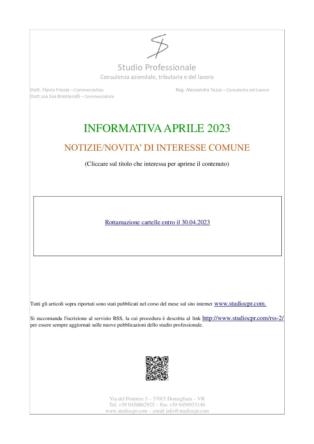 informativa aprile 2023