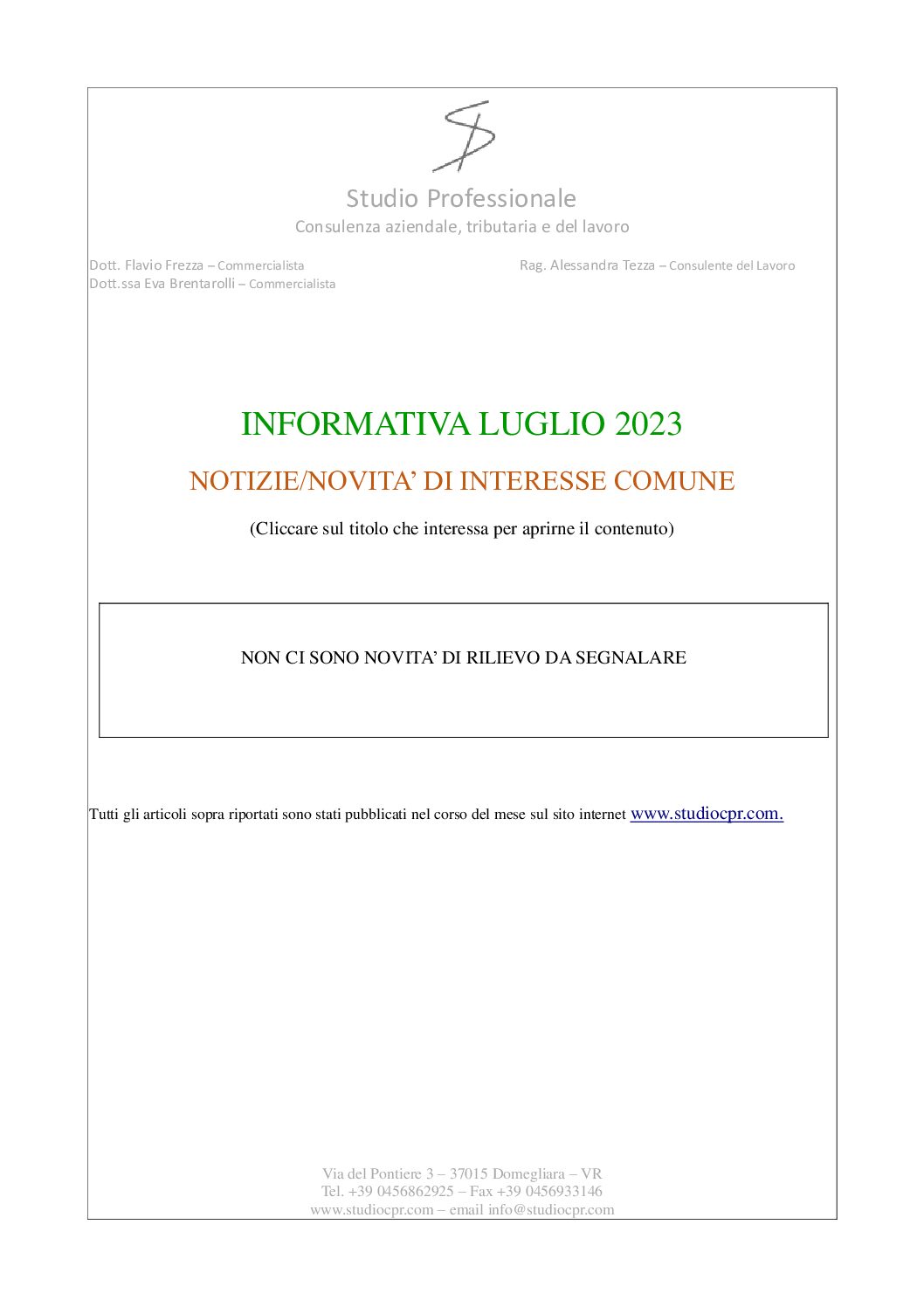 informativa luglio 2023