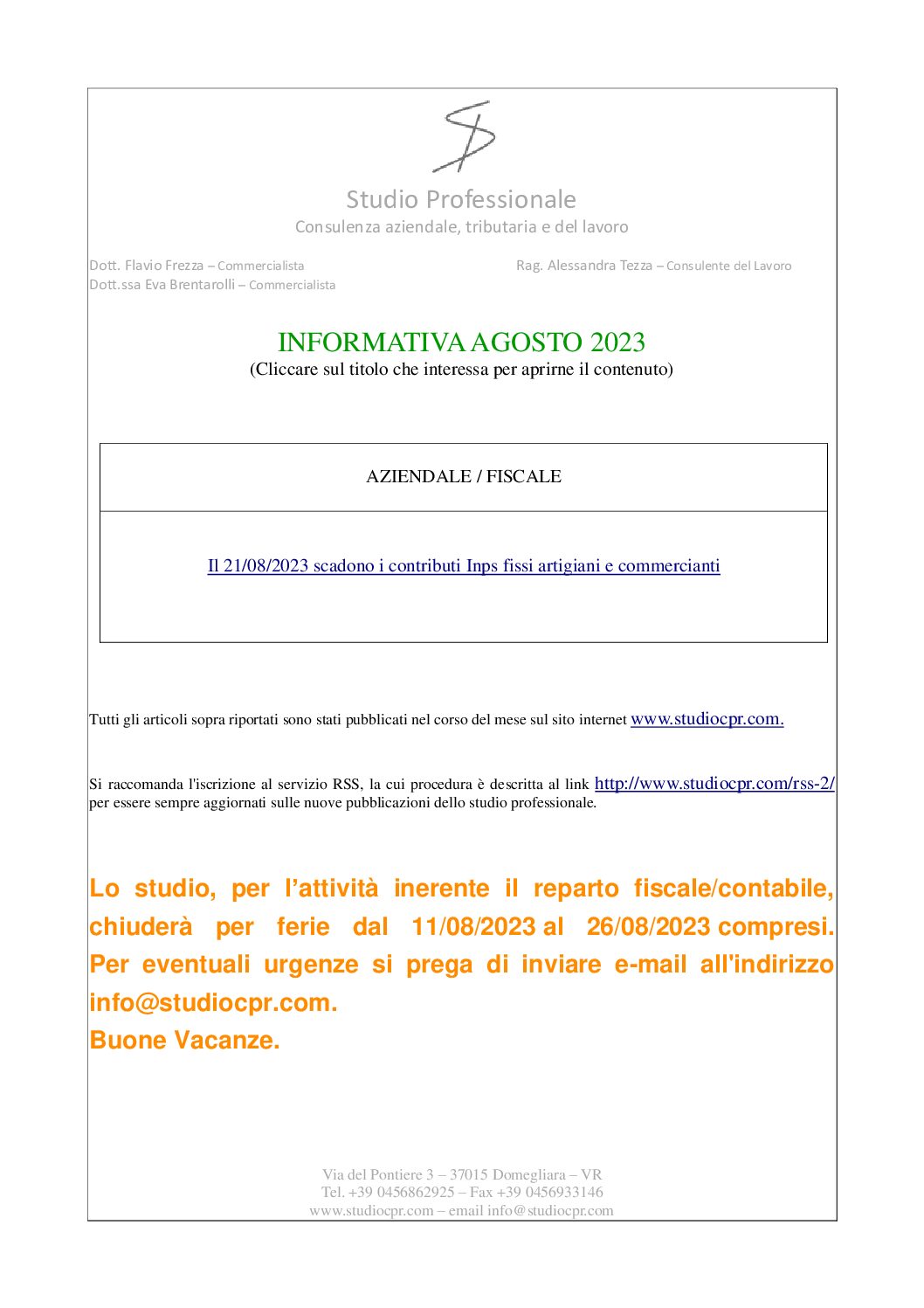 informativa agosto 2023