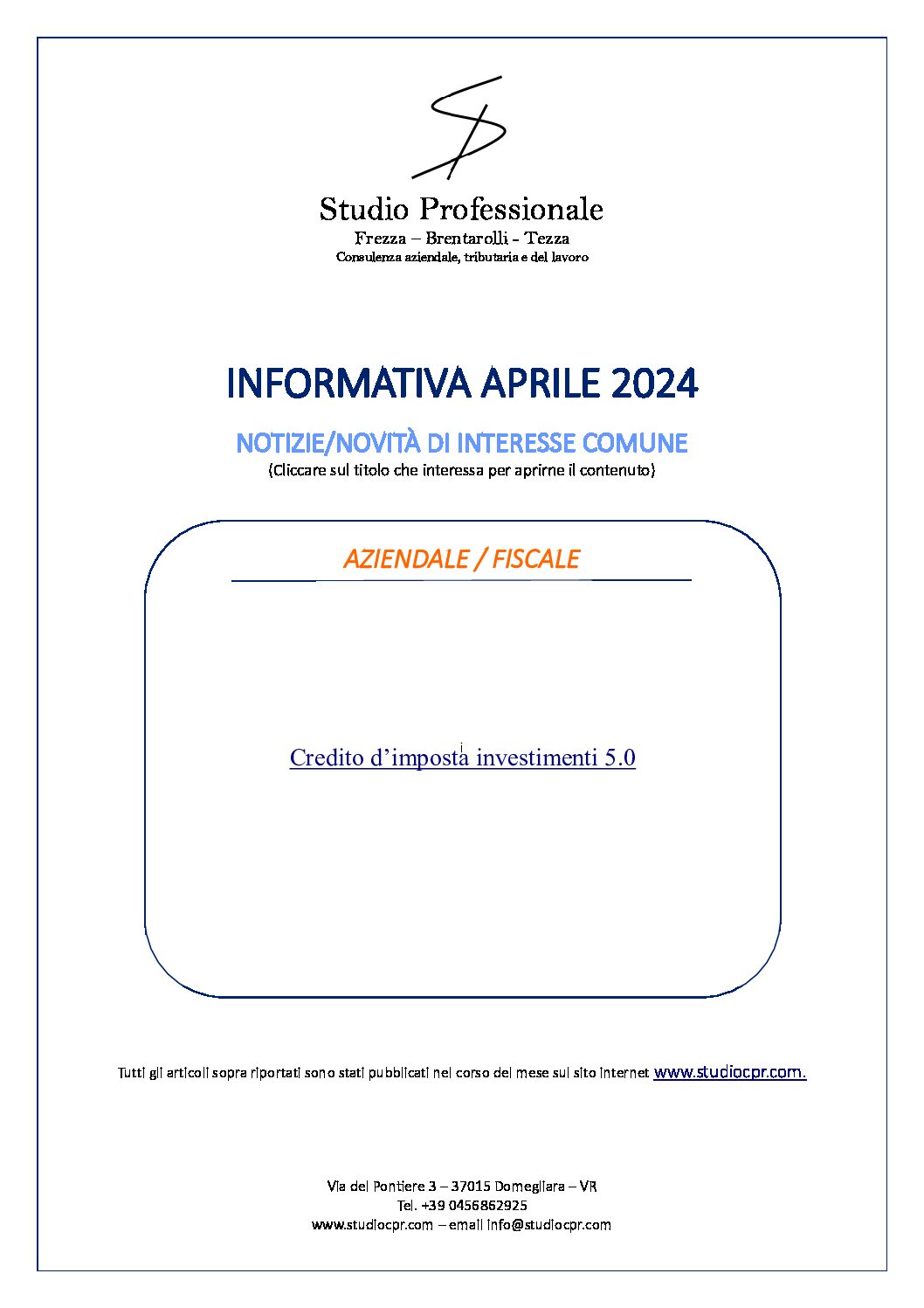 informativa aprile 2024