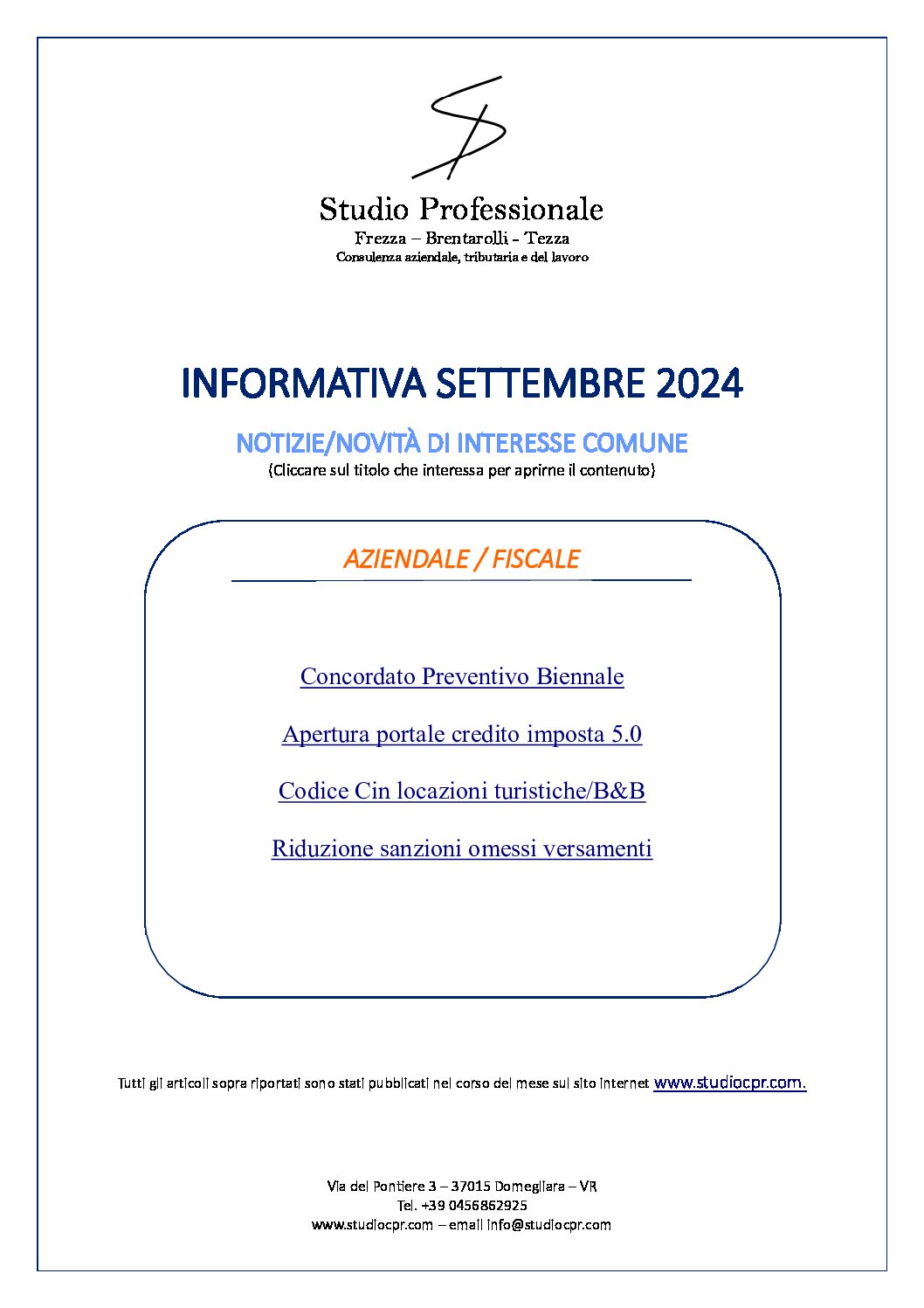 informativa settembre 2024