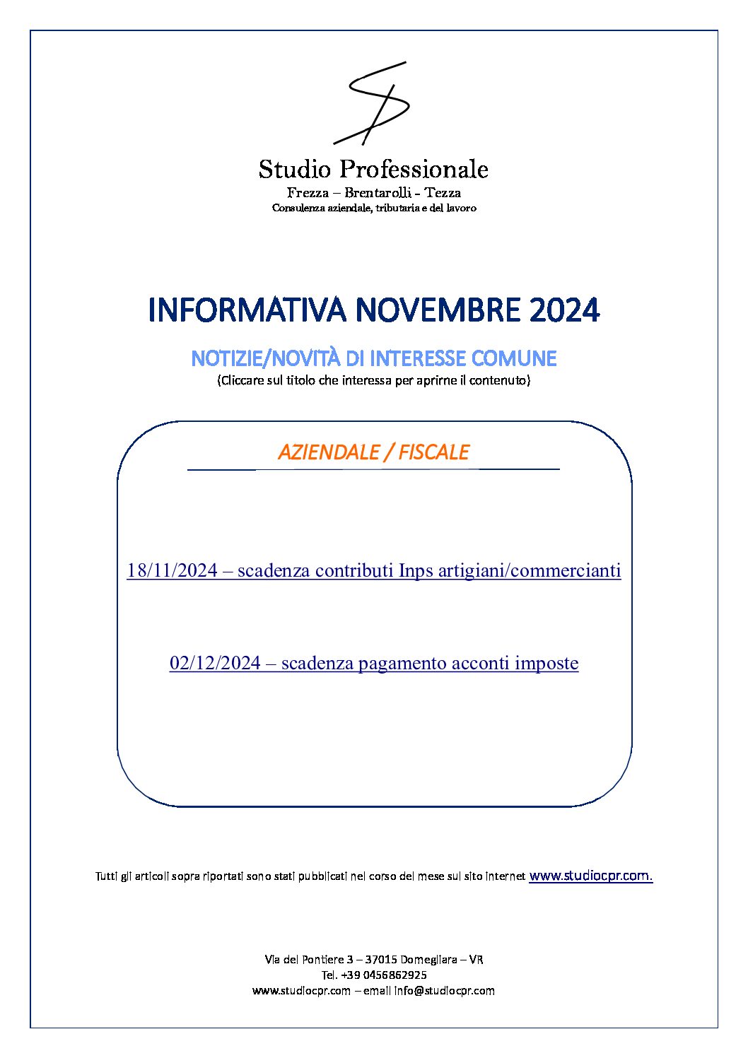 informativa novembre 2024